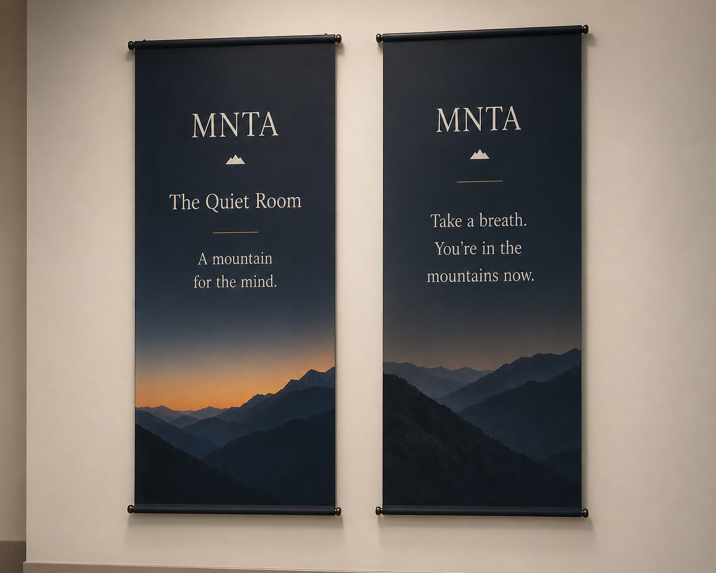 MNTA wall banners — hospital install